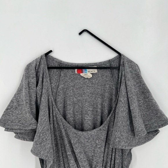 Free People Beach Woodbury Flutter Sleeve Open Side Tie Mini Dress - Picture 1 of 7